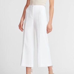 Express Cropped Wide Leg Pant (White)